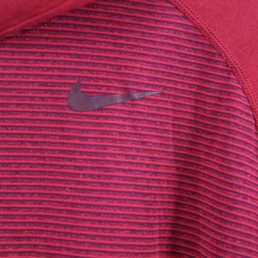 Nike Dri-Fit Touch Striped Lightweight Hoodie Red - Picture 4 of 7